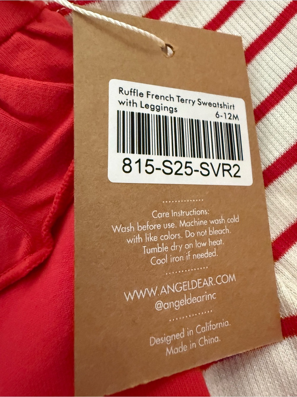 NWT Angel Dear Ruffle Shoulder Sweatshirt and Legging Set - Picture 6 of 7